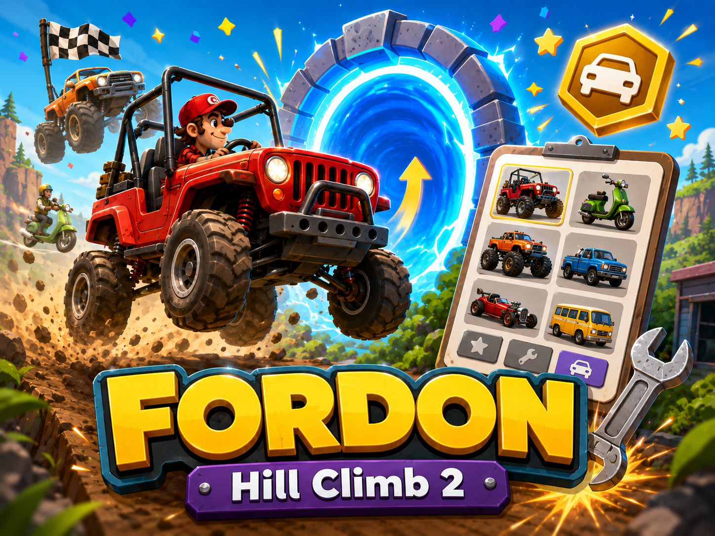Fordon i Hill Climb Racing 2 – jämför bilar, egenskaper och användningsområden