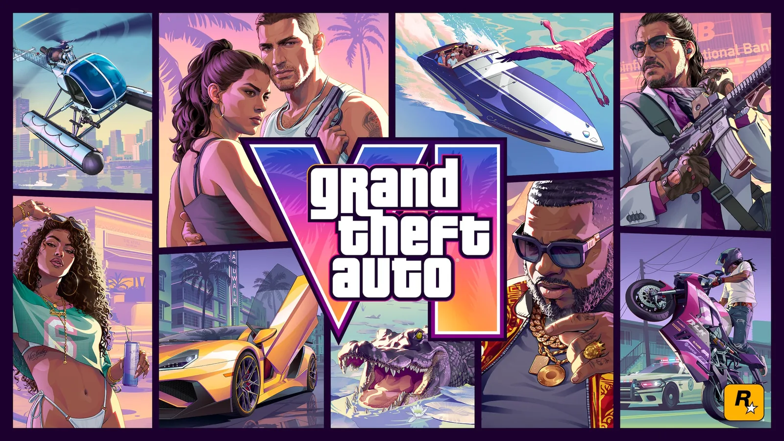 Grand Theft Auto VI – Official Cover Art Officiell GTA VI cover art från Rockstar Games