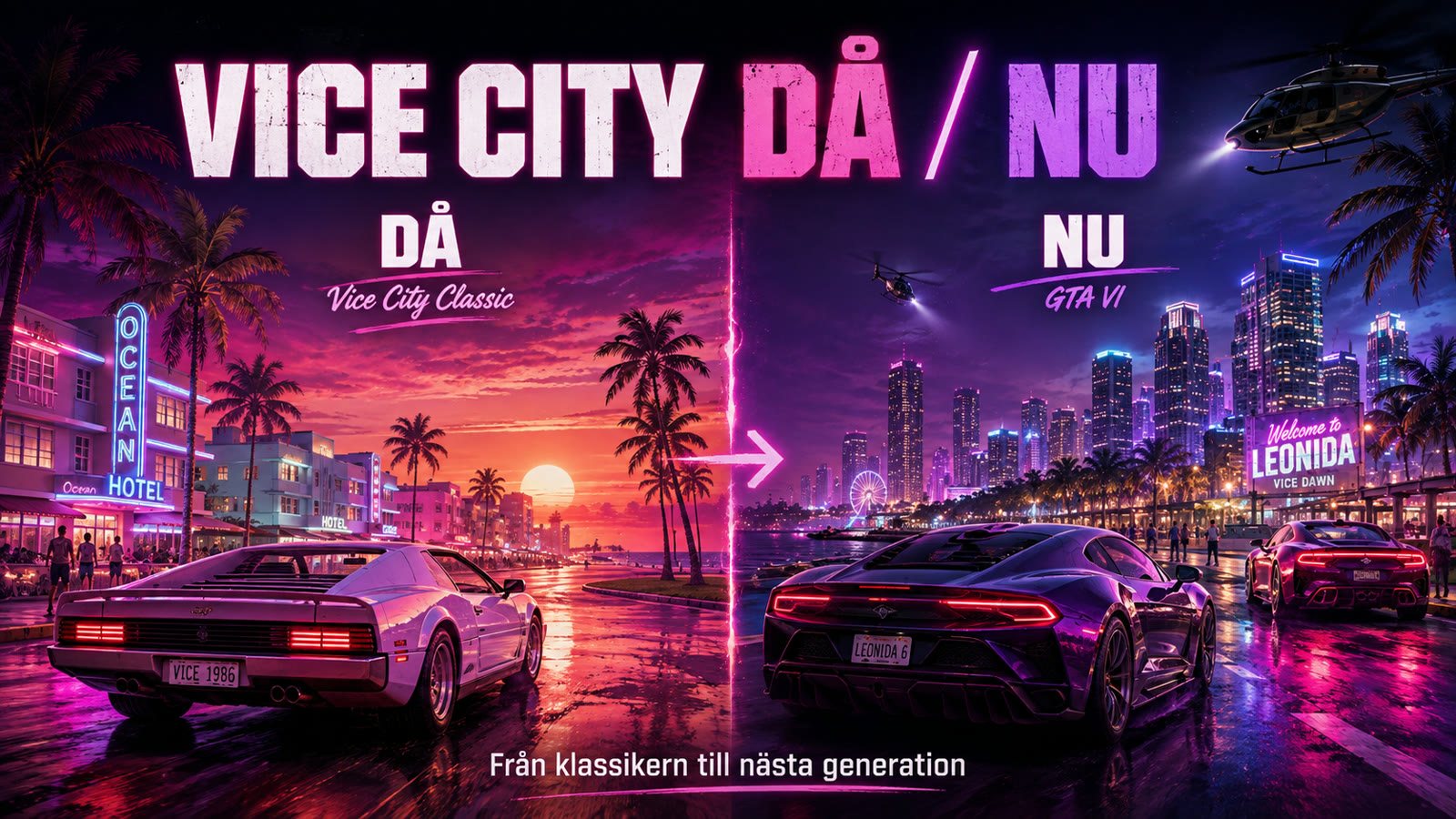 Vice City då och nu – klassiska GTA Vice City jämfört med GTA VI